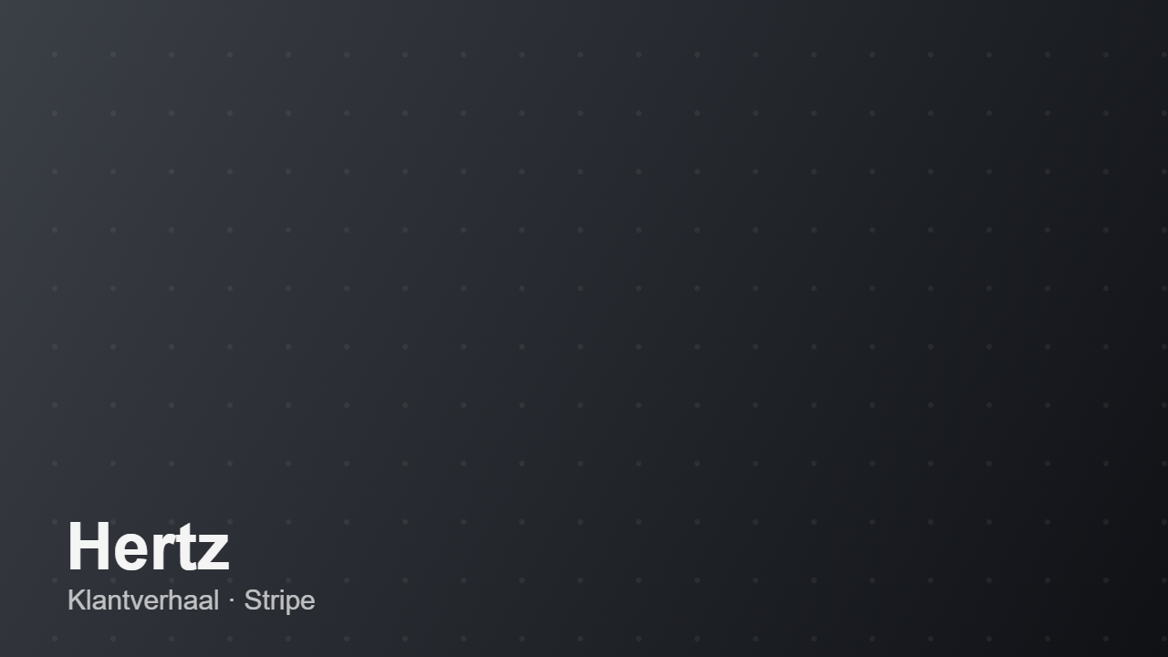 Hertz optimaliseert de klantervaring met Stripe.