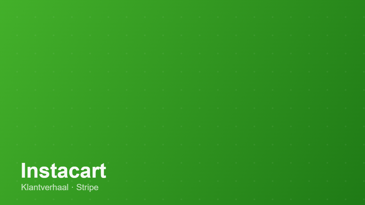 Instacart maakt online bezorging van boodschappen mogelijk met Stripe.